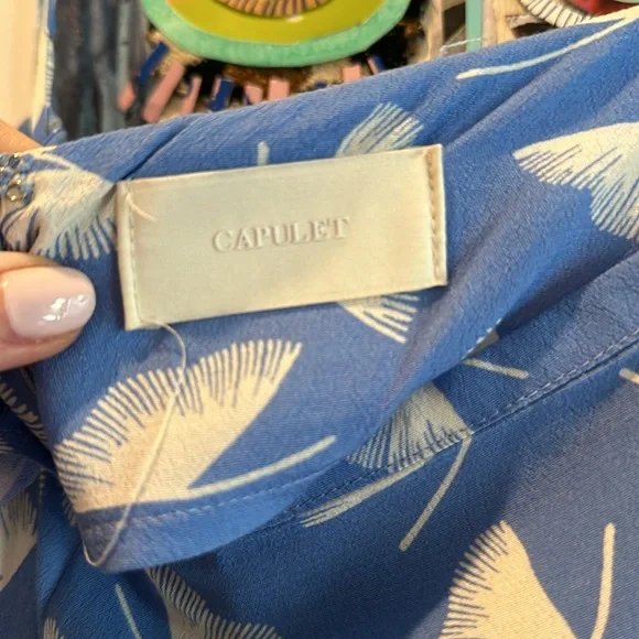 Blue and White Summer Dress - Picture 3 of 3